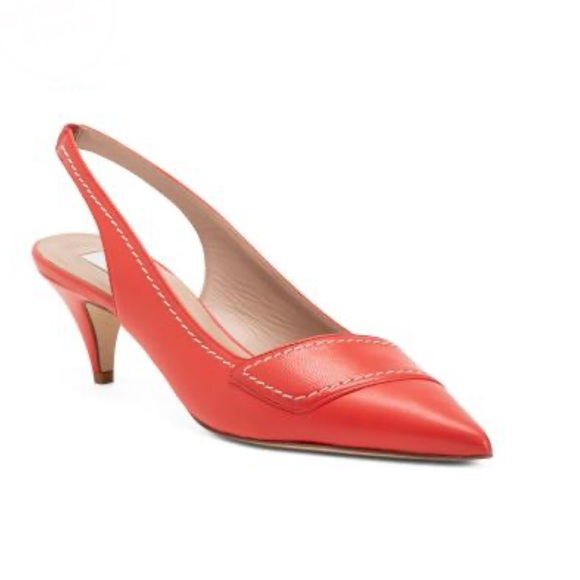 LK BENNETT Made In Italy Leather Hiedi Open Court Heels